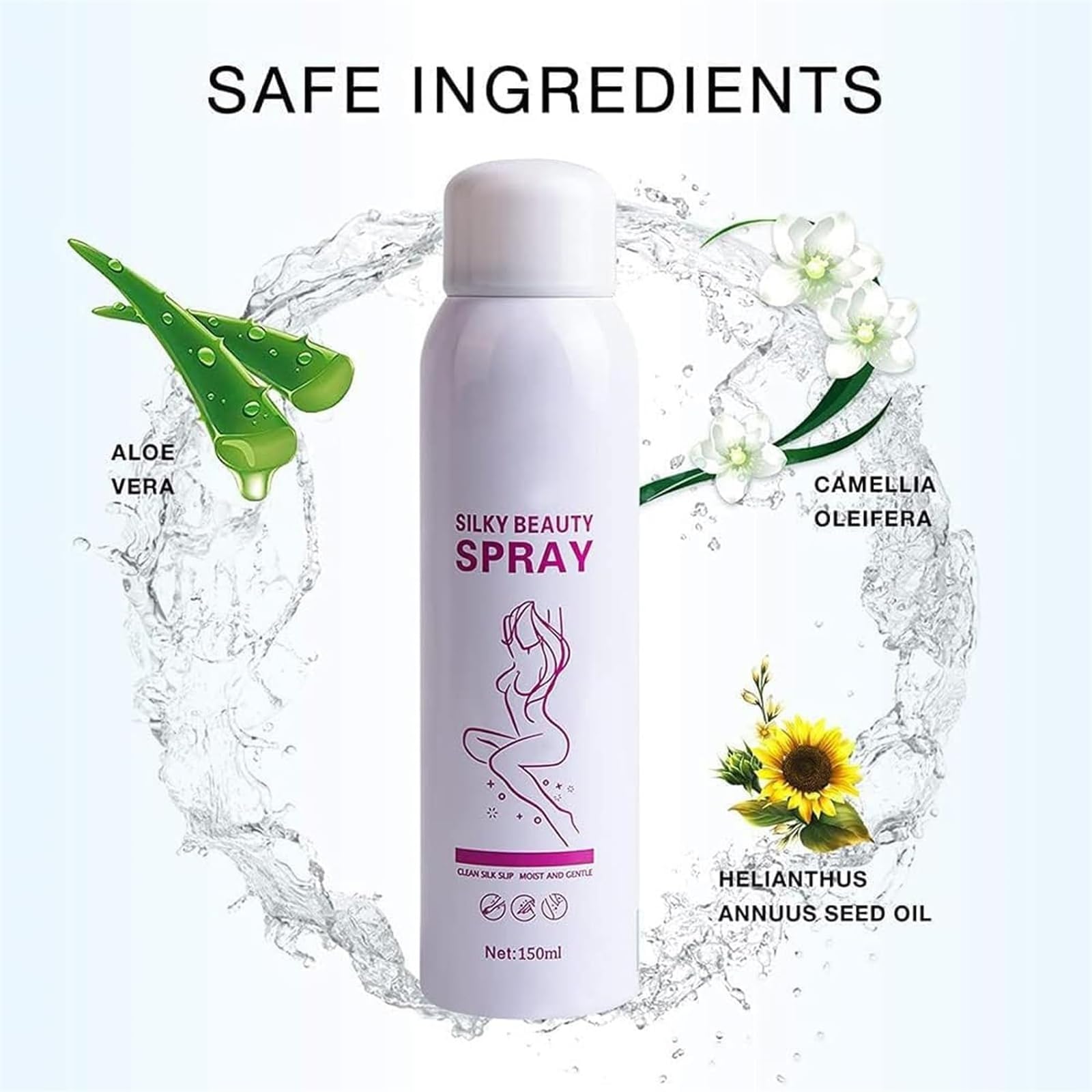 Silky Beauty Spray, Quick and Painless Hair Removal Spray Foam for Legs, Arms, Underarms, Chest Skin Care